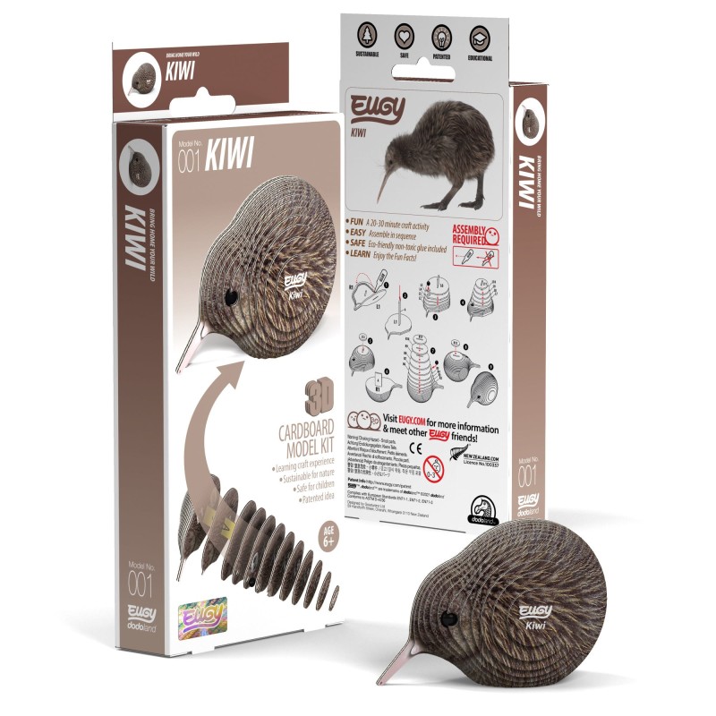 Ptak Kiwi Eko Układanka Puzzle 3D Eugy