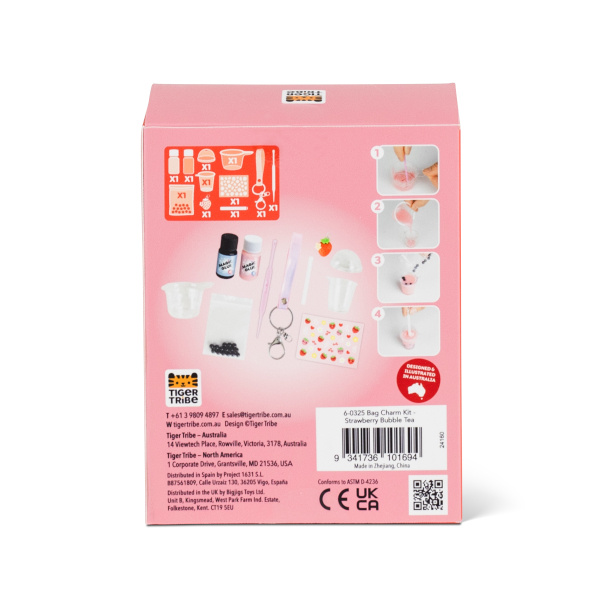 Zestaw Kreatywny - Zawieszka DIY Bubble Tea Tiger Tribe