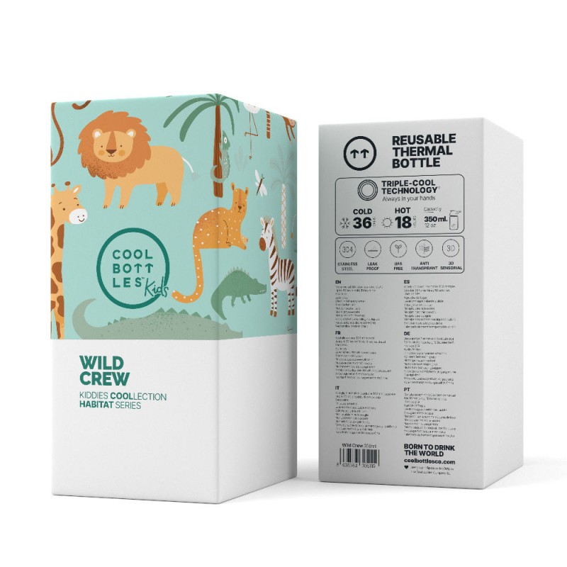Butelka termiczna Kiddies 350 ml Wild Crew Cool Bottles