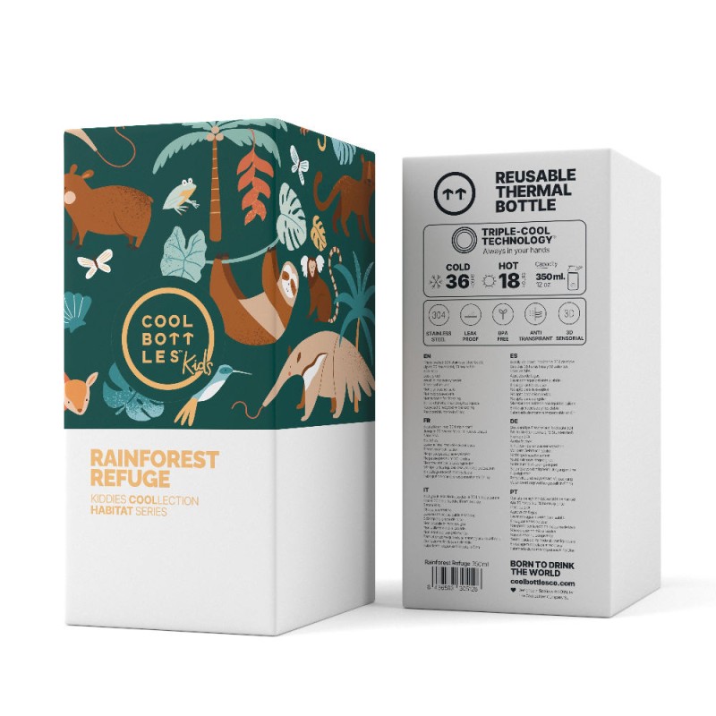 Butelka termiczna Kiddies 350 ml Rainforest Refuge Cool Bottles