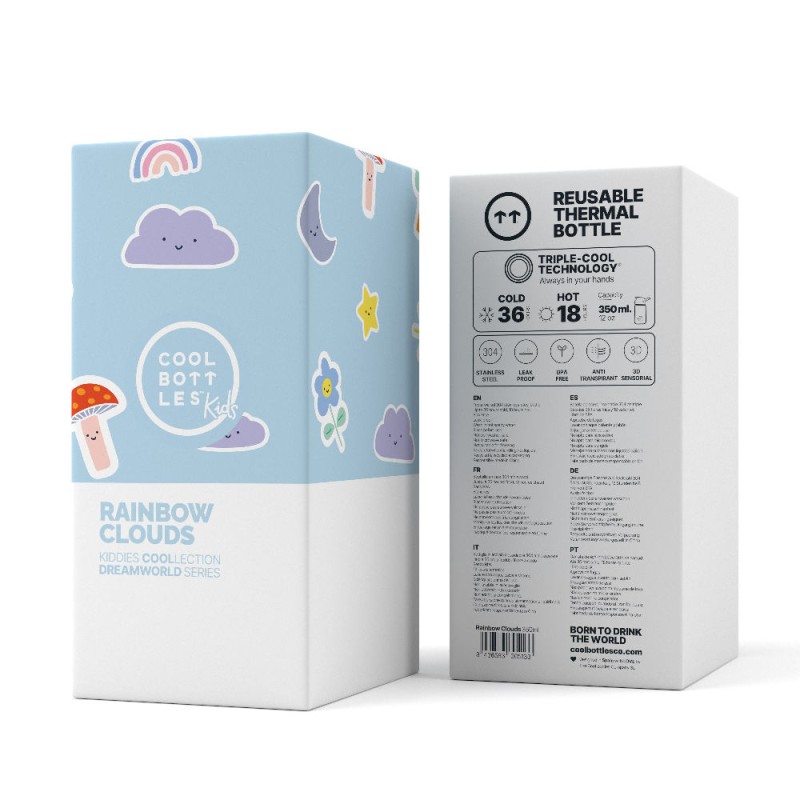 Butelka termiczna Kiddies 350 ml Rainbow Clouds Cool Bottles