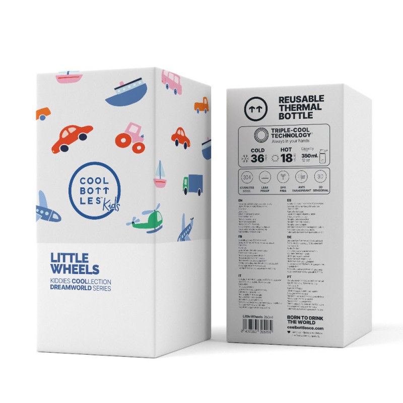 Butelka termiczna Kiddies 350 ml Little Wheels Cool Bottles