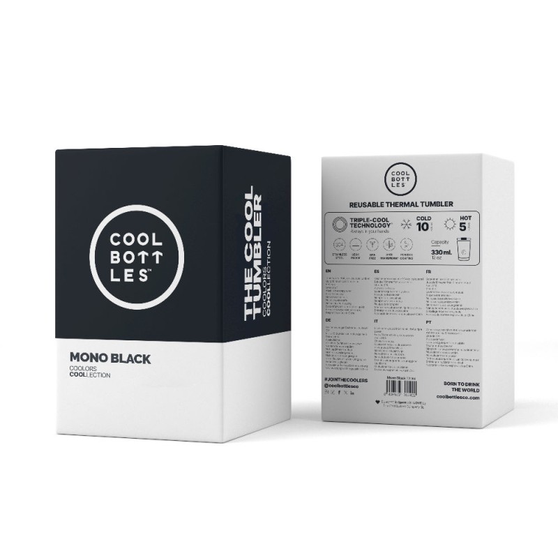 Kubek termiczny 330 ml Mono Black Cool Bottles