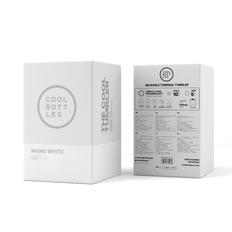 Kubek termiczny 330 ml Mono White Cool Bottles