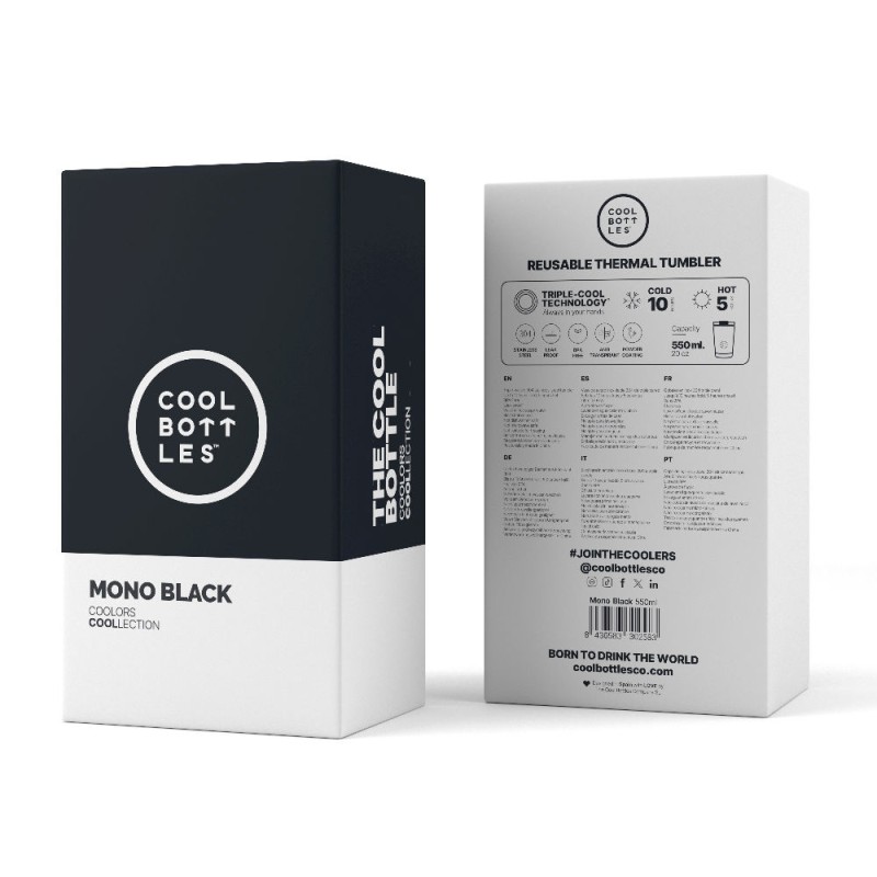 Kubek termiczny 550 ml Mono Black Cool Bottles