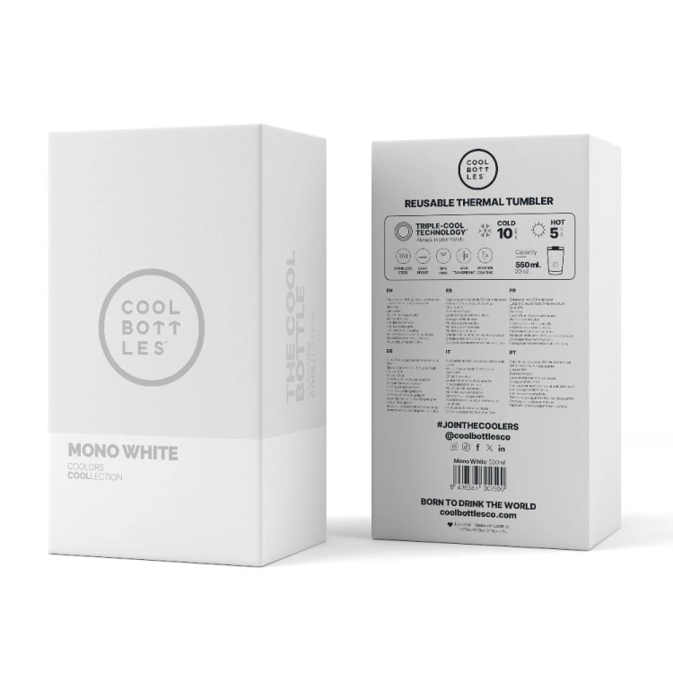 Kubek termiczny 550 ml Mono White Cool Bottles