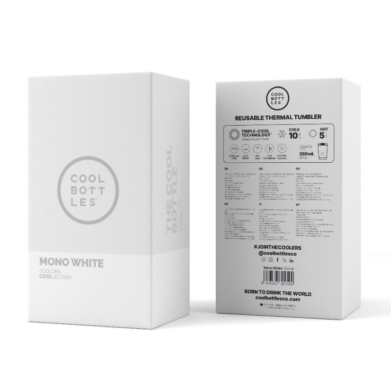 Kubek termiczny 550 ml Mono White Cool Bottles