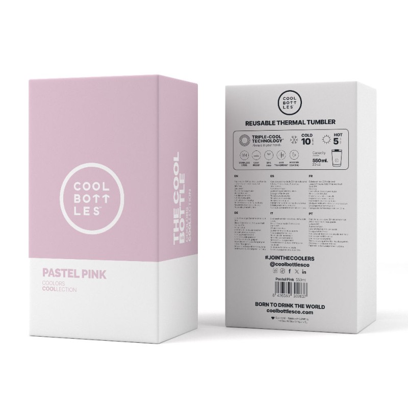 Kubek termiczny 550 ml Pastel Pink Cool Bottles