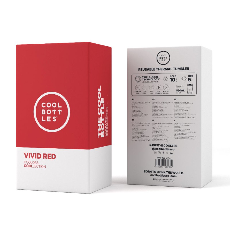 Kubek termiczny 550 ml Vivid Red Cool Bottles