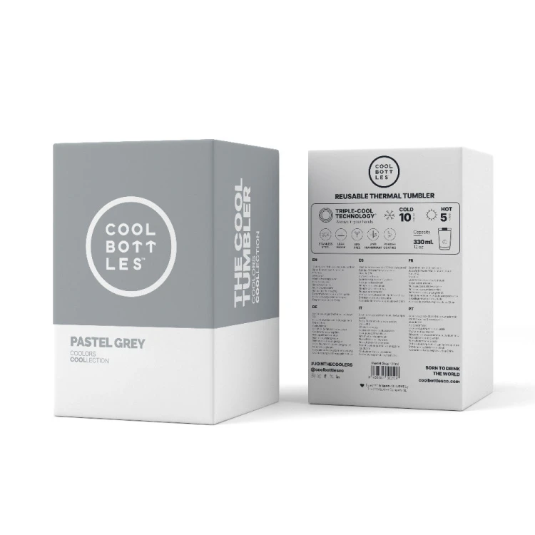 Kubek termiczny 330 ml Pastel Grey Cool Bottles