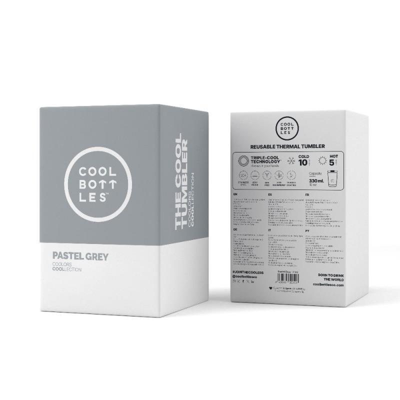 Kubek termiczny 330 ml Pastel Grey Cool Bottles