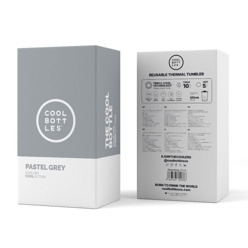 Kubek termiczny 550 ml Pastel Grey Cool Bottles