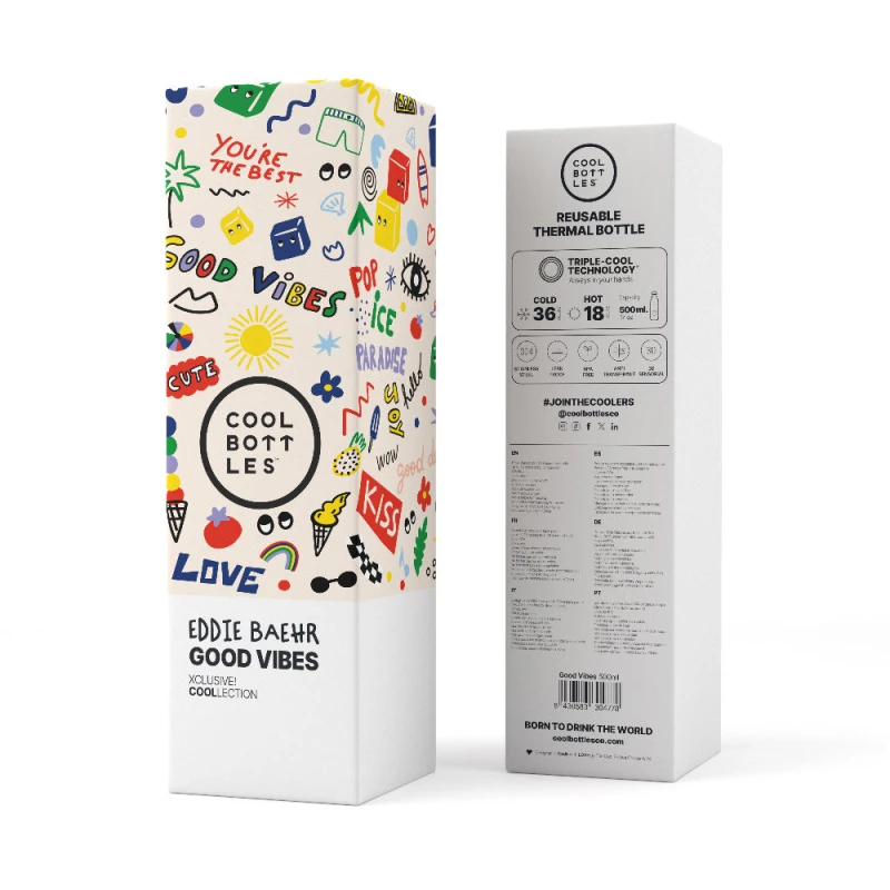 Butelka termiczna Xclusive! 500 ml Eddie Baehr – Good Vibes Cool Bottles