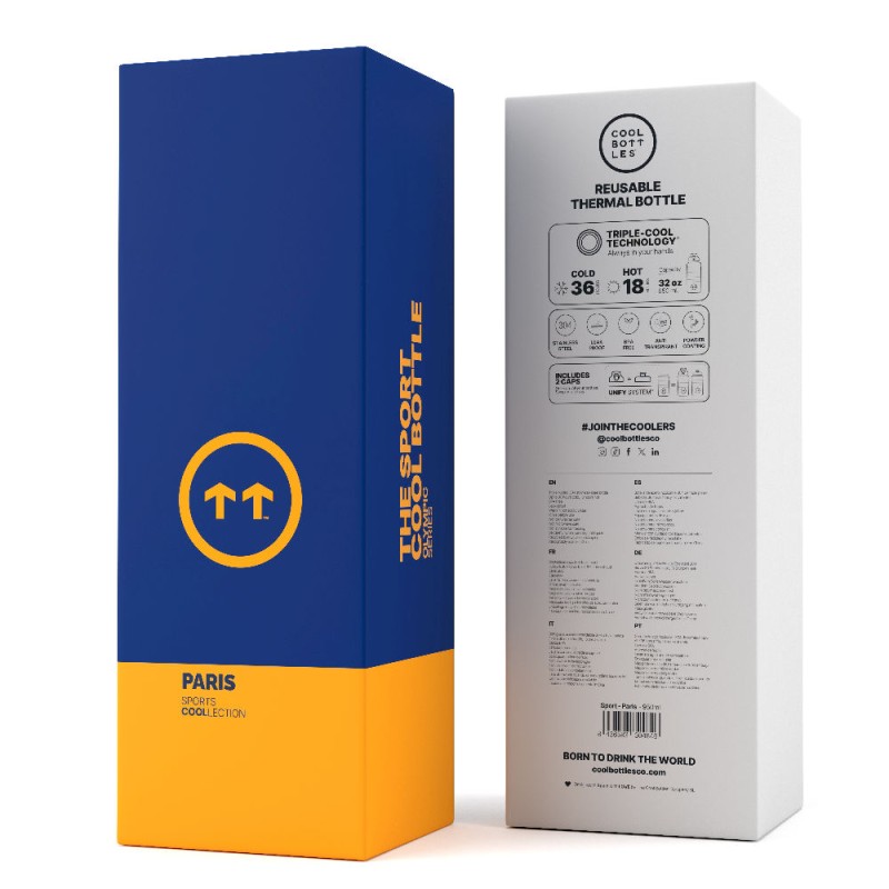 Butelka termiczna Sport 950 ml Triple cool Paris Cool Bottles