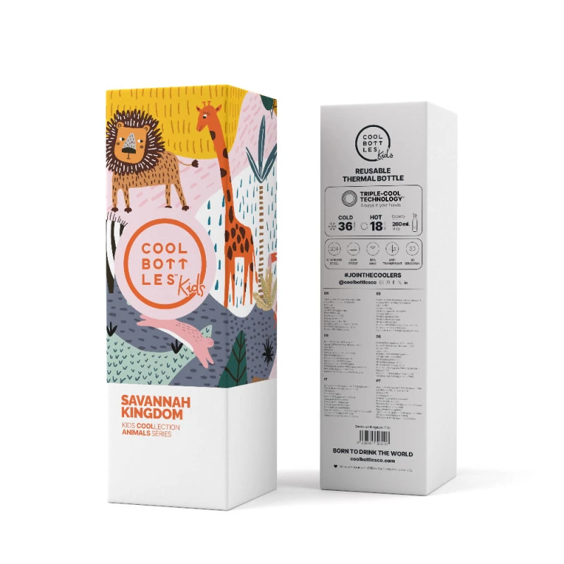 Butelka termiczna Kids 260 ml Savannah kingdom Cool Bottles