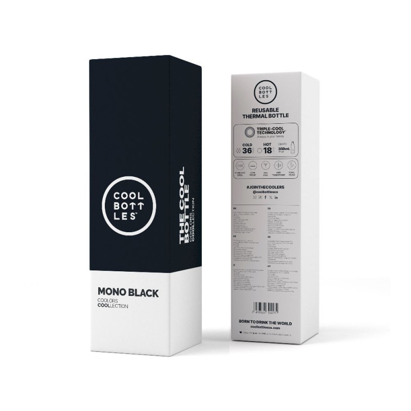 Butelka termiczna 350 ml Mono Black Cool Bottles