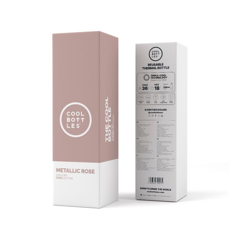 Butelka termiczna 350 ml Metallic Rose Cool Bottles