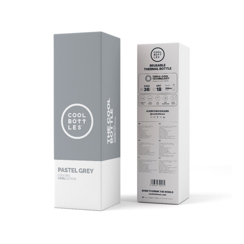 Butelka termiczna 350 ml Pastel Grey Cool Bottles
