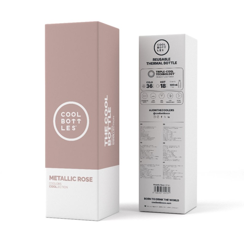 Butelka termiczna 500 ml Metallic Rose Cool Bottles