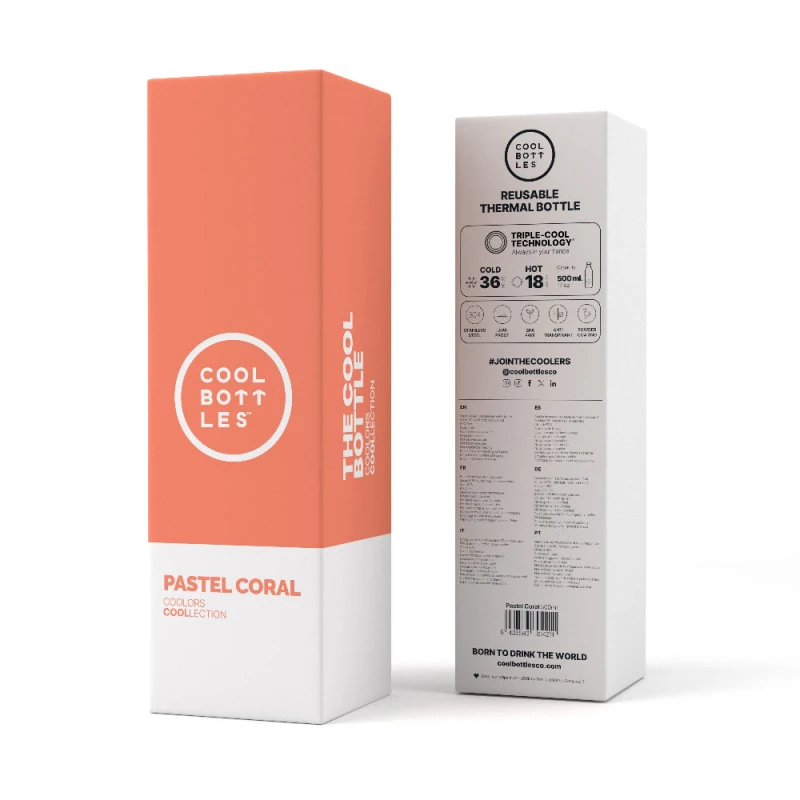 Butelka termiczna 500 ml Pastel Coral Cool Bottles