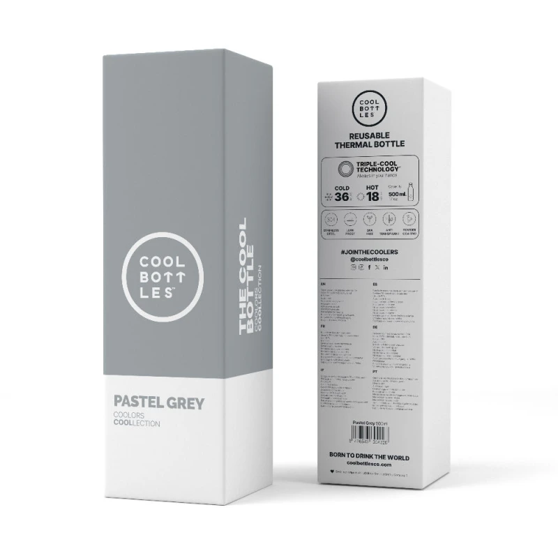 Butelka termiczna 500 ml Pastel Grey Cool Bottles
