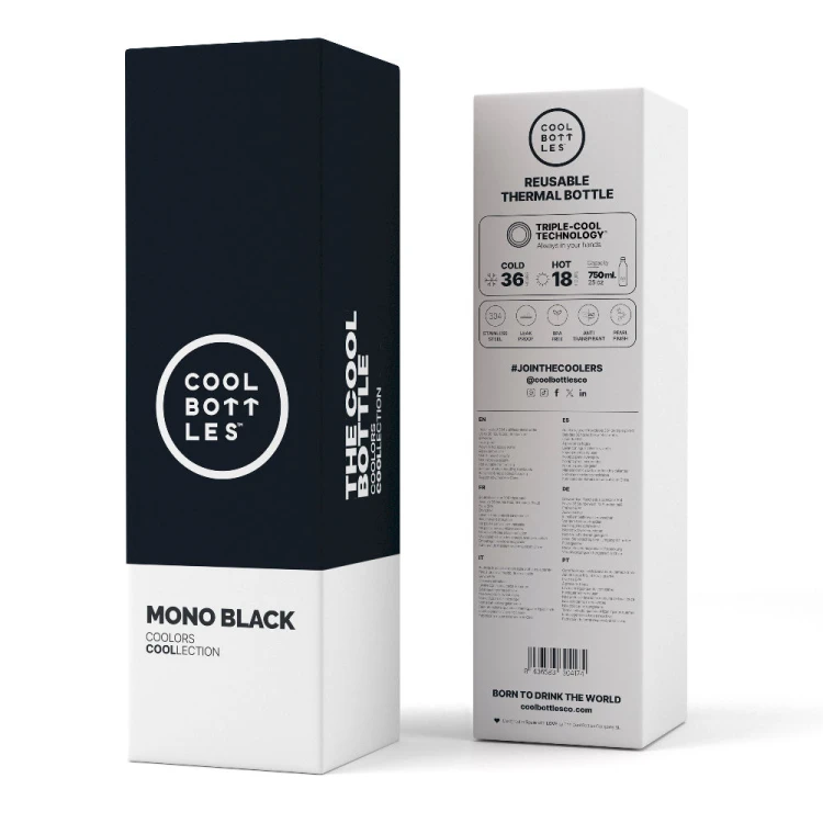 Butelka termiczna 750 ml Mono Black Cool Bottles
