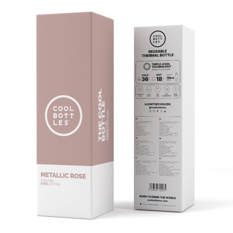 Butelka termiczna 750 ml Metallic Rose Cool Bottles