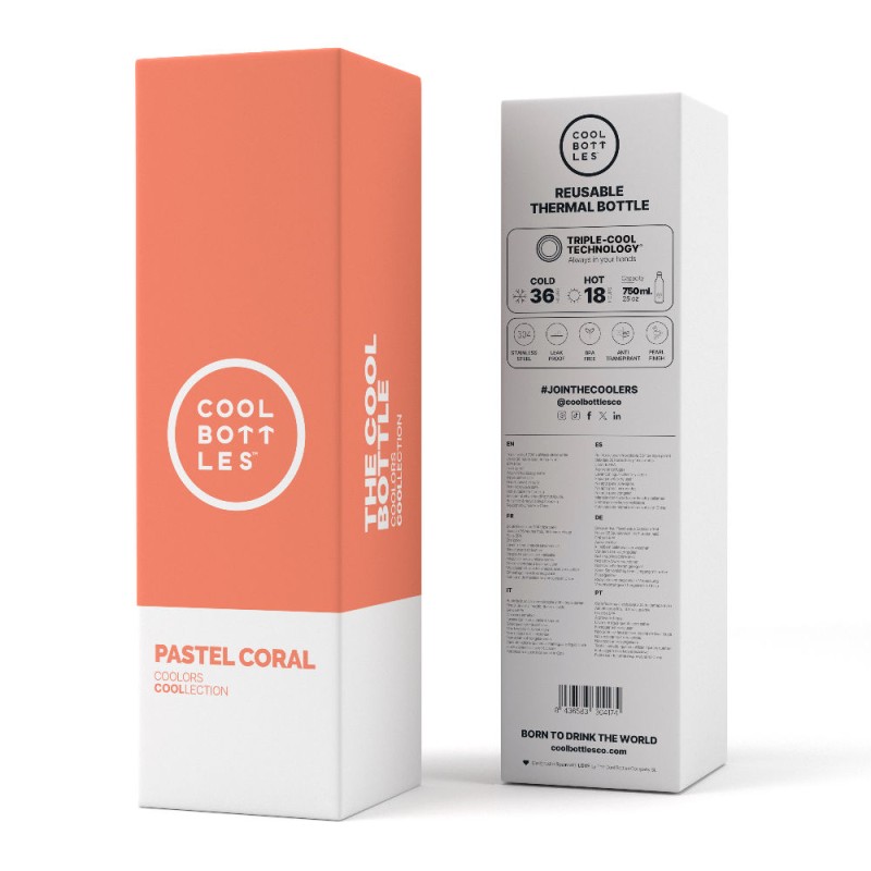 Butelka termiczna 750 ml Pastel Coral Cool Bottles
