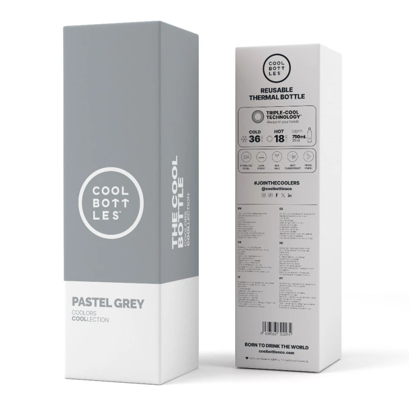 Butelka termiczna 750 ml Pastel Grey Cool Bottles