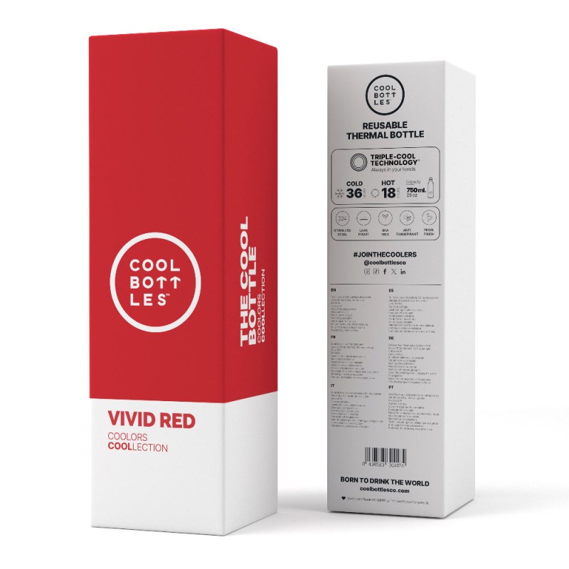 Butelka termiczna 750 ml Vivid Red Cool Bottles