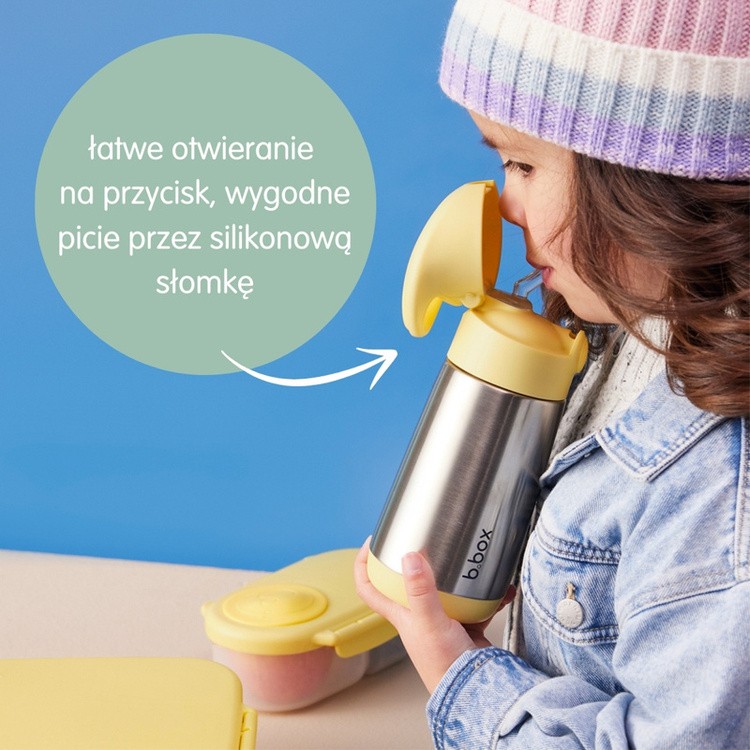 Bidon termiczny ze słomką 350 ml Lemon Twist b.box