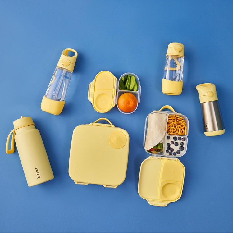 Butelka na wodę tritanowa ze słomką 600 ml Lemon Twist b.box