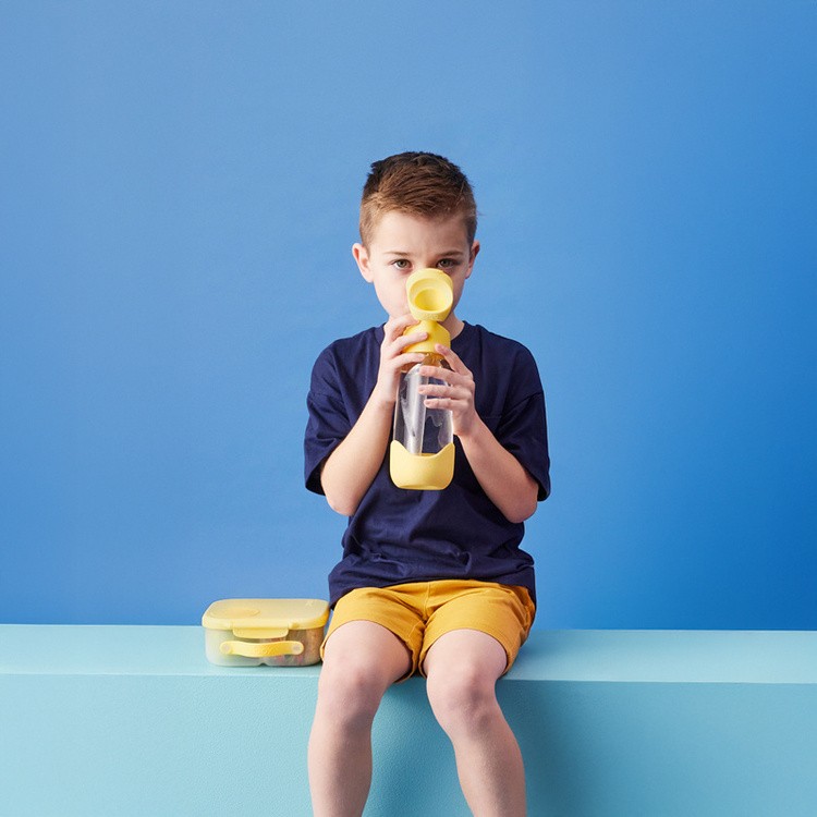Butelka na wodę tritanowa ze słomką 600 ml Lemon Twist b.box