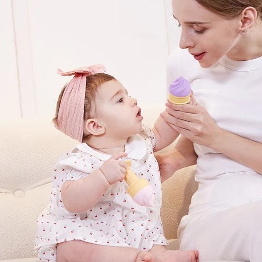 Gryzak Chłodzący Lód Peach Pink Smily Mia