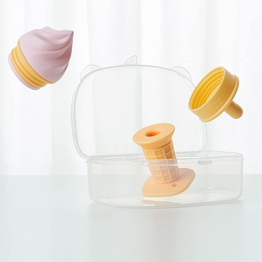 Gryzak Chłodzący Lód Peach Pink Smily Mia