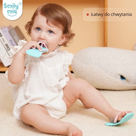 Gryzak dla Niemowlaka Klapek Blue Smily Mia