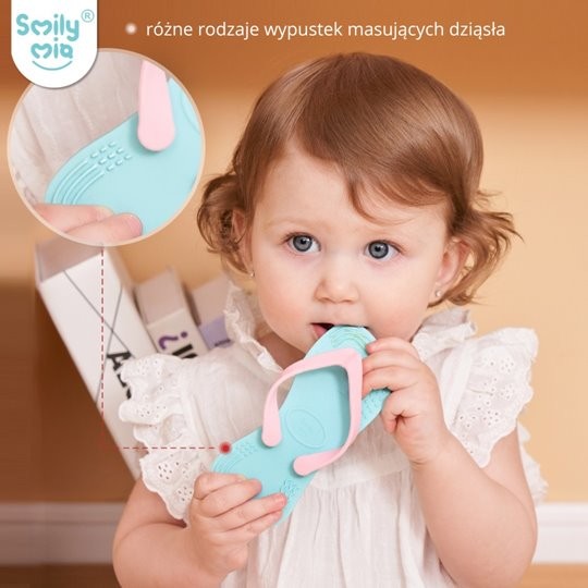 Gryzak dla Niemowlaka Klapek Blue Smily Mia