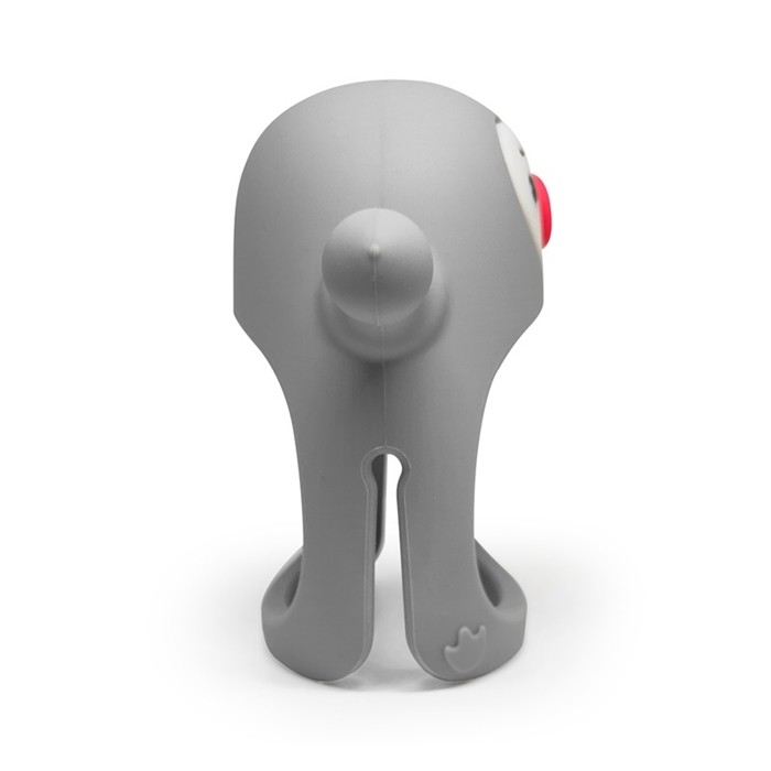 Gryzak Silikonowy Pingwin Buddy Light Grey Smily Mia