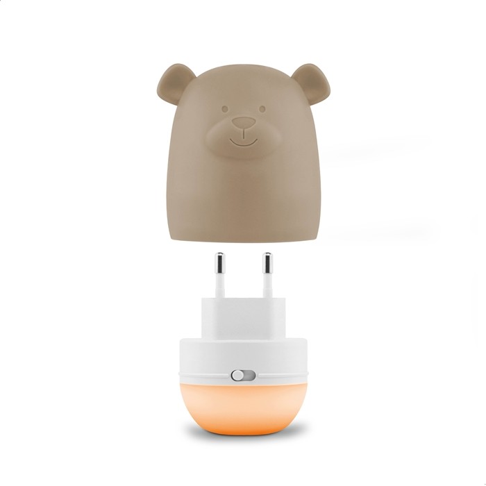 Lampka Nocna dla Dzieci do Kontaktu BENNY Taupe Zazu