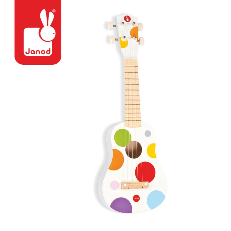 Ukulele Drewniany Instrument Muzyczny dla Dzieci 3+ Janod