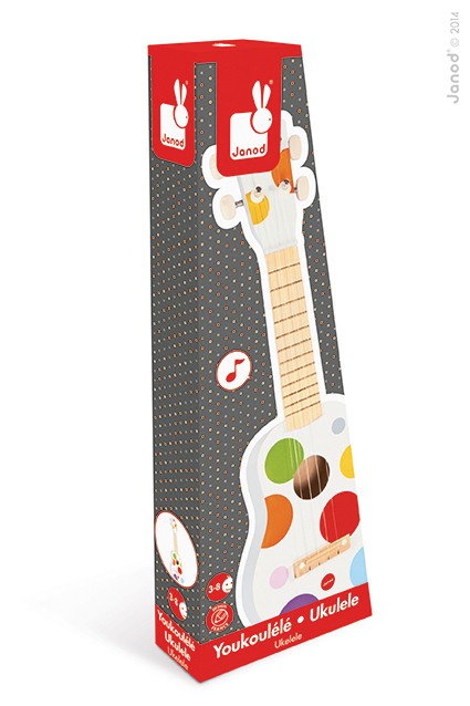 Ukulele Drewniany Instrument Muzyczny dla Dzieci 3+ Janod