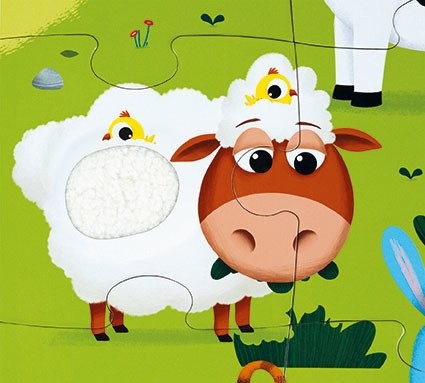 Puzzle sensoryczne 20 elementów Farma Janod