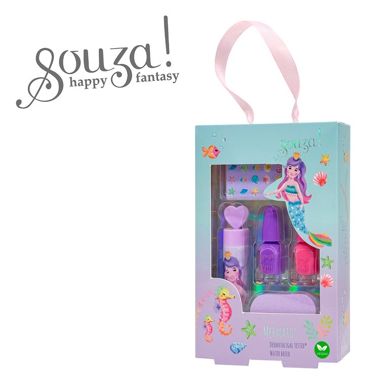 Kosmetyki do makijażu i stylizacji paznokci dla dzieci zestaw 5 el. Syrenka Souza!