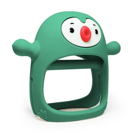 Gryzak Silikonowy Pingwin Buddy Pine Green Smily Mia