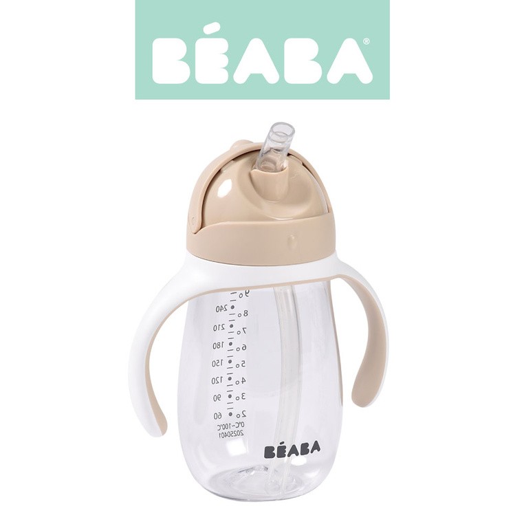 Bidon niekapek ze słomką tritanowy 300 ml Clay Earth Beaba