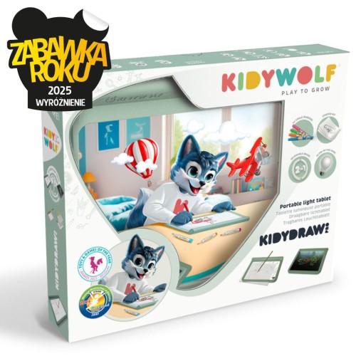 Tablet rysunkowy podświetlany dwustronny KidyDraw-Pro Kidywolf