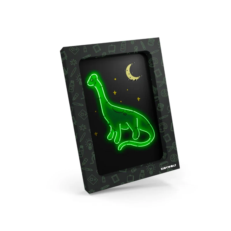 Zestaw do tworzenia świecącej dekoracji KIDYNEON Dinozaury Kidywolf