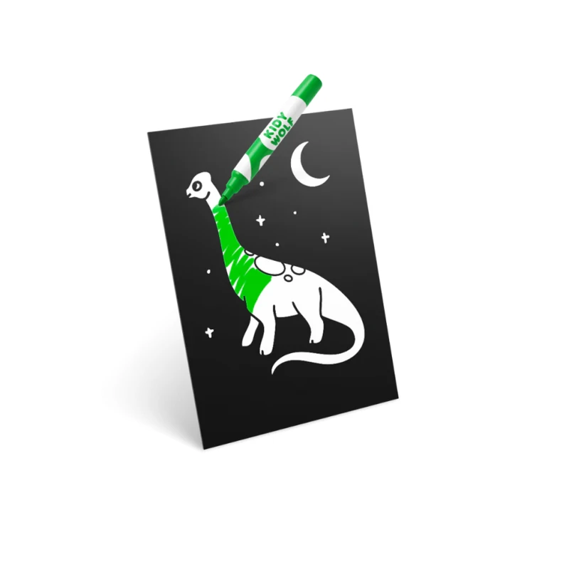 Zestaw do tworzenia świecącej dekoracji KIDYNEON Dinozaury Kidywolf