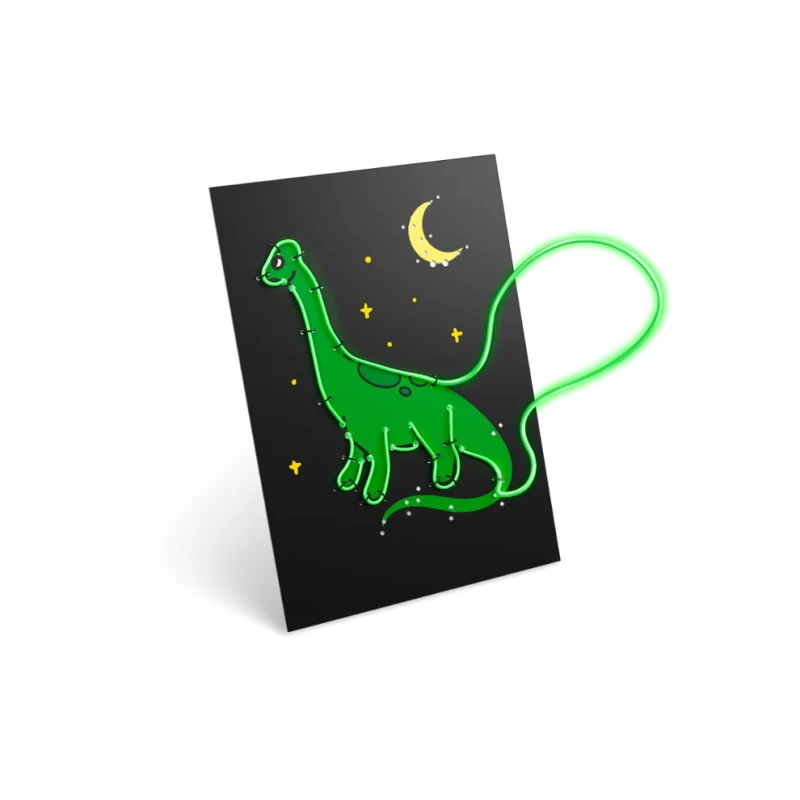 Zestaw do tworzenia świecącej dekoracji KIDYNEON Dinozaury Kidywolf