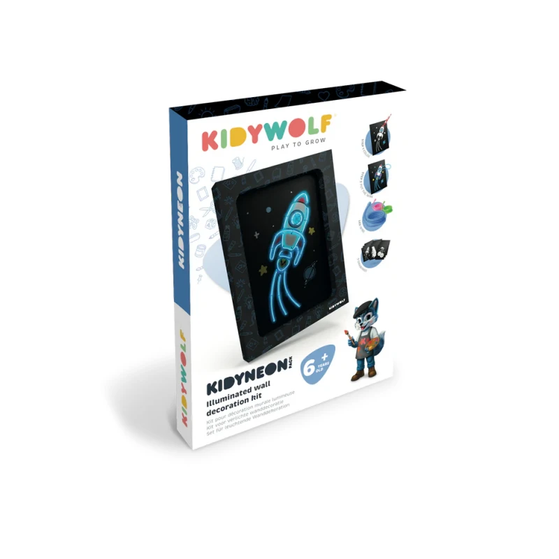 Zestaw do tworzenia świecącej dekoracji KIDYNEON Pack Kidywolf